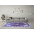 thumbnail image 3 of Ahgly Company Indoor Square Medallion Blue Traditional Area Rugs, 8' Square, 3 of 4