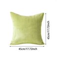 thumbnail image 2 of 1PC Corduroy Lumbar Throw Pillow Covers 18x18 Inch, Soft Striped Texture with Hidden Zipper, Neutral Boho Decorative Pillow Cases for Sofa Couch Bedroom, 2 of 4
