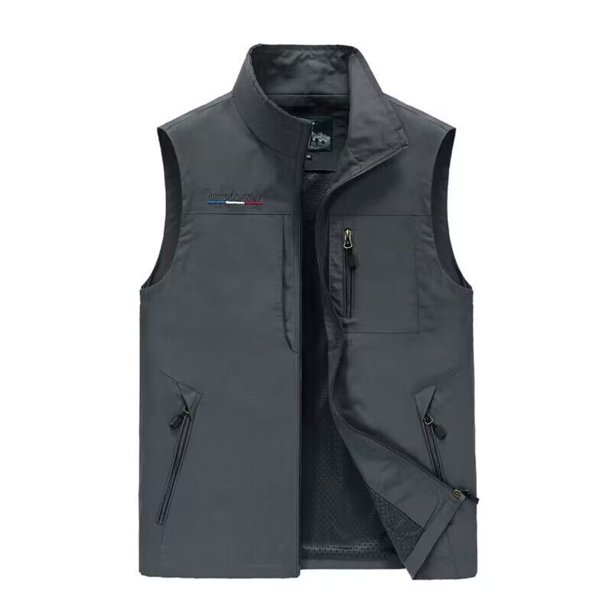 Chaleco casual de primavera y otoño Chaleco de fotografía de pesca con cuello al aire libre para hombres