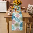 thumbnail image 4 of Table Runners 90 Inches Long Dress Scarves, Turquoise Green Palm Leaves Farmhouse Coffee/Dining/Kitchen Table Decor Table Runner for Living Room, Tropical Botanical Summer 13x90 Inch, 4 of 9