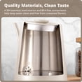 thumbnail image 6 of Greater Goods 0.8L Electric Gooseneck Kettle, Variable Temp Control, 1200W Fast Boil, Pour Over Coffee & Tea Kettle, Stainless Steel, BPA Free, Birch White, 6 of 9