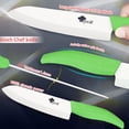 thumbnail image 2 of Ceramic Knives Set 5-Piece Kitchen Knifes with 6" Bread Knife, 6"Chef Knife, 5" Utility Knife,4" Fruit Knife and 3" Paring Knife,One Peeler, 2 of 8