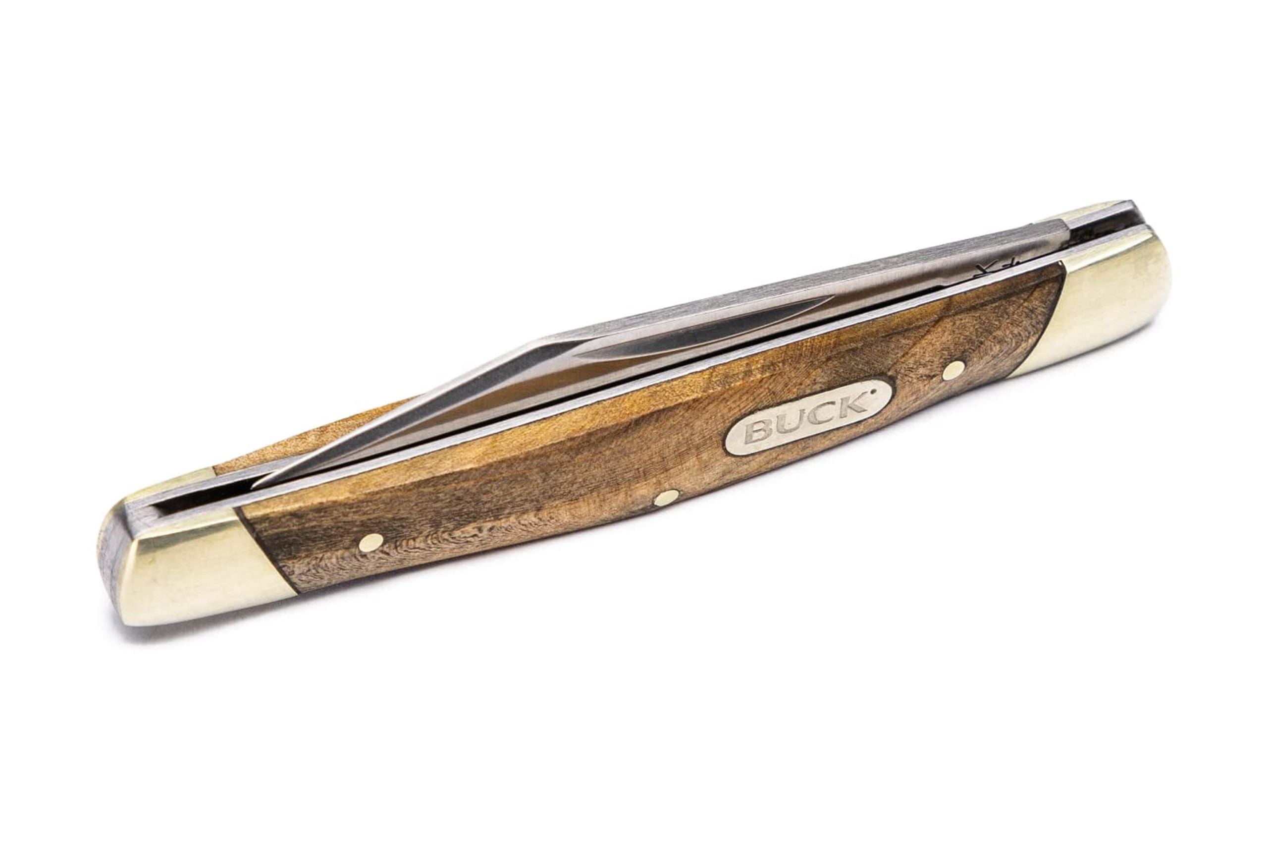 Buck Knives 379 Solo Folding Pocket Knife, Burlwood Handle, 0.9 oz