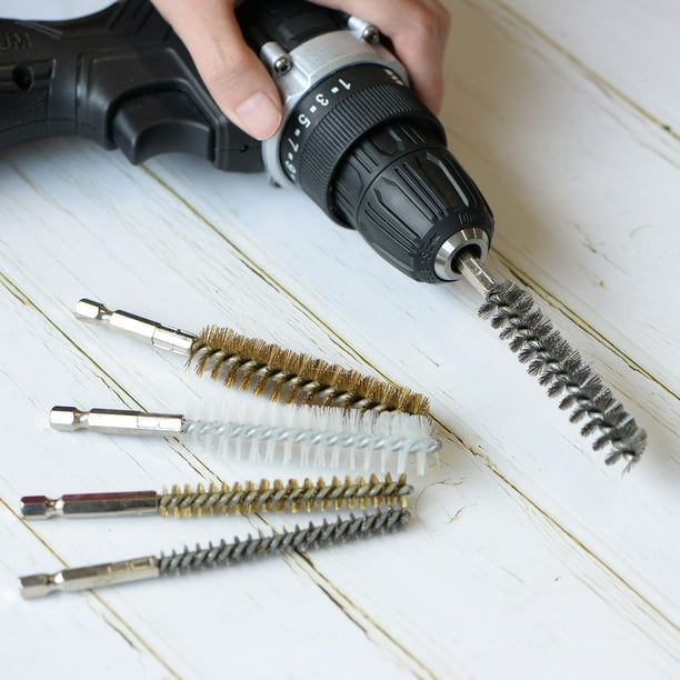 Pipe cleaning wire 2024 brush for drill