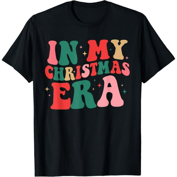 In My Christmas Era Family Matching Merry Christmas T-ShirtMen and women, Black T-shirt, size: Extra large S-4XL