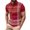 Red, variant on FBMDBB Men's Casual Fashion Trend Loose Button Striped Lapel Short Sleeved T Shirt Men S Big And Tall