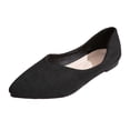 thumbnail image 5 of Rokment Dressy Loafers for Women Elegant Suede Pointed Closed Toe Ballet Flat 2026 Fashion Casual Business Office Formal Bride Wedding Shoes Spring Summer Fall Black Size 7, 5 of 6
