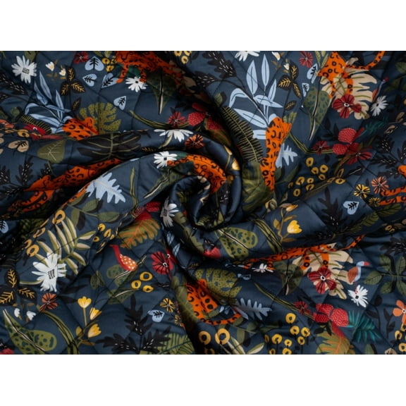 Minerva Exclusive Jungle Dreamer Pre Quilted Coating Fabric - per yard