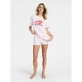 thumbnail image 2 of No Boundaries Sleep Graphic Tee and Cloud Core Boxers Set, 2-Piece, Women’s and Women's Plus XXS-3X, 2 of 5