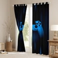 thumbnail image 3 of Homewish 3D Game Console Curtains Pack of 2 (42x84 Each) for Boys, Neon Blue Gamepad Curtains Blackout, Modern Video Game Player Bedroom Curtains, Curtains and Drapes Home Decor, 3 of 6