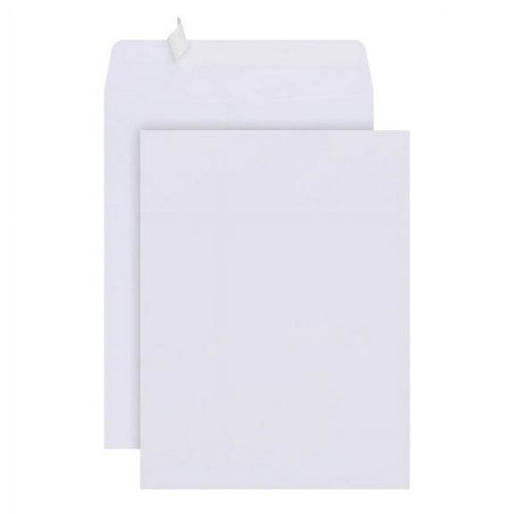 Office Depot Clean Seal(TM) Catalog Envelopes, 9in. x 12in, White, Pack of 25, 77P20