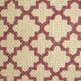 thumbnail image 4 of CC Home Furnishings 15" Brown and Maroon Burlap Round Medium Bin with Rope Handles, 4 of 4