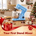 thumbnail image 4 of CEBORY 4 QT 3-in-1 Stand Mixer, 10-Speed Tilt-Head Electric Kitchen Mixer with Dough Hook, Beater, Whisk, and Stainless Steel Bowl for Home Baking, 4 of 7