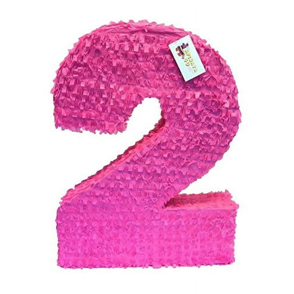 APINATA4U 20'' Tall Solid Hot Pink Two Piñata Second Birthday