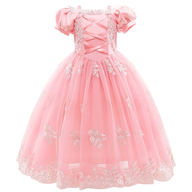 Disfraz de princesa Aurora Rapunzel para niña, disfraz de tul para Navidad, Halloween, cumpleaños, Disney Fivean unisex