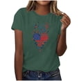 thumbnail image 2 of Womens American Flag Shirt 4th of July Shirts USA Patriotic Tee Tops, 2 of 6