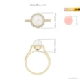 thumbnail image 4 of ANGARA Freshwater Cultured Pearl Halo Ring with Milgrain in 14K Yellow Gold for Women | June Birthstone, Birthday, Anniversary, Jewelry Gift for Women | Pearl Ring, 4 of 5