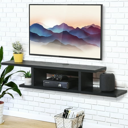 Fitueyes Wall Mounted Audio Video Console Wood Grain Wooden Tv Stand Fitueyes Wall Mounted Audio Video Console Wood Grain Wooden Tv Stand