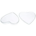 thumbnail image 4 of Set of 3 Clear Plastic Heart Ornaments 3.85 Inches (98 mm), 4 of 5