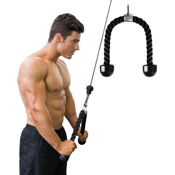 Tricep Rope Pull Down 28 INCH, Press Down Push Pull Cord Triceps