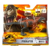 Jurassic World Dominion Extreme Damage Pyroraptor Dinosaur Action Figure Toy, Battle Play