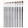 thumbnail image 2 of PEACNNG  12 Premium Filbert Shape Animal Hair Oil Brush Set - Professional Artist Quality - Durable and Versatile Painting Tools to Unleash Creativity, 2 of 7