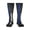 2 Black-1, variant on Thin Blue Line Flag Pattern Knee High Socks for Women Long Leg Warmers Socks