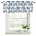 2 Pack Valances for Windows, Haze Blue Palm Tree Window Valances for ...