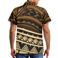 thumbnail image 3 of Uorisanigo Brown Polynesian Matching Couple Outfits Husban and Wife Clothing Men's Button Down Shirt Size L Summer Hawaiian Tops and Chic Women's Short Sleeve Shirts, 3 of 8
