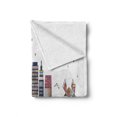 thumbnail image 2 of Amsterdam Soft Flannel Fleece Blanket, Buildings in a Panoramic View Netherlands Culture Cityscape Landmarks, Cozy Plush for Indoor and Outdoor Use, 60" x 80", White and Multicolor, by Ambesonne, 2 of 6