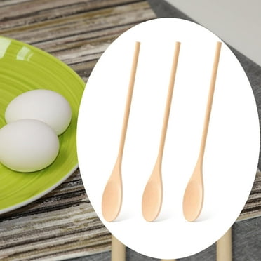 [3 Pack] 12 Inch Long Wooden Spoon Set, Natural Wood Mixing Spoons for Baking, Cooking & Stirring, Long Wooden Spoons cookware Sauce Spoons