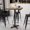 Walnut, variant on BizChair 30'' Square Mahogany Laminate Table Top with 22'' x 22'' Bar Height Table Base and Foot Ring