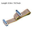 thumbnail image 4 of Uxcell DB25 Male to DB25 Female IDC Rainbow Wire Flat Ribbon Cable Connector Ribbon Multicolor 1pcs, 4 of 5
