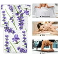 thumbnail image 4 of Watercolor Lavender Towel 3 Piece Set Purple Flower Bath Towels Set for Bathroom Highly Absorbent Cotton, 1 Bath Towel+ 1 Hand Towel+ 1 Washcloth, Pack of 3 Softness Towels for Decoration, 4 of 7