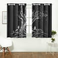 thumbnail image 2 of MKHERT Tree of Life Window Curtain Kitchen Curtain 26x39 inch,Two Piece, 2 of 3