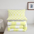 thumbnail image 5 of Manfei Vintage Grid Twin Comforter Sets,Modern Checkered Bedding Set,Light Yellow,Light Gray Reversible,2 Pieces,1 Comforter and 1 Pillowcase,2 Pieces,1 Comforter and 1 Pillowcase, 5 of 7