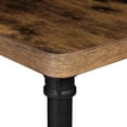 thumbnail image 2 of Wood and Metal Frame Console Table with Open Bottom Shelf, Rustic Brown, 2 of 6