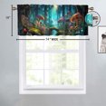 thumbnail image 4 of Enchanted Forest Valance Curtain for Kitchen Cartoon Magic Tale Mushroom Wonderland Window Valance for Living Room Bedroom, Kitchen Valance Rod Pocket Window Curtain 54 by 18 in, 1 Panel, 4 of 6