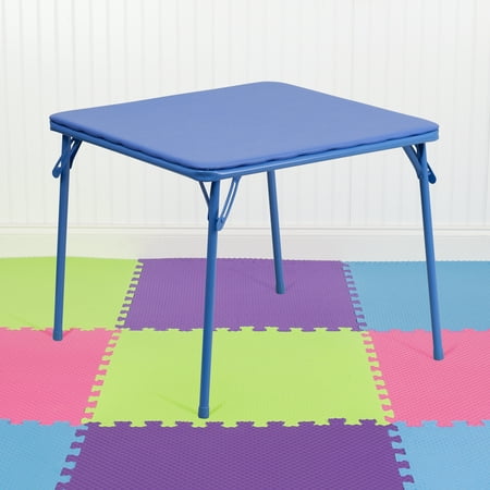 Flash Furniture Kids Blue Folding Table