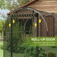 thumbnail image 5 of Outsunny 4' x 8' Plant Protection Tent Crop Cage with Zippered Door for Plants, Herbs, Fruits, Black, 5 of 9