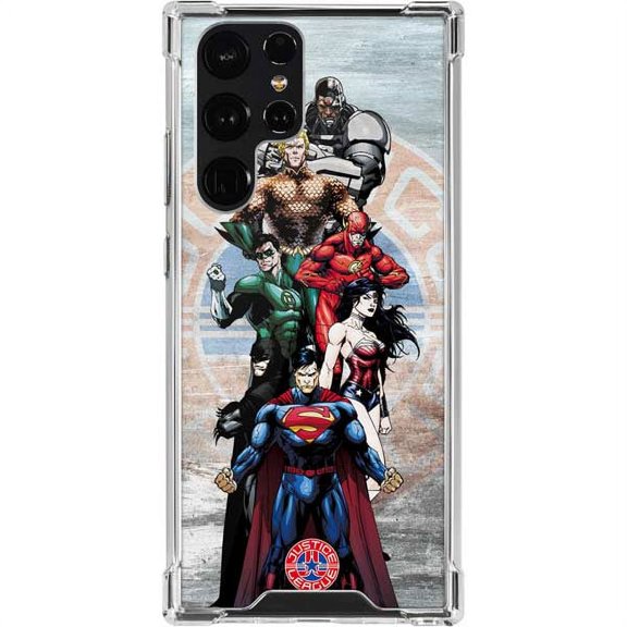 Skinit DC Comics Justice League Heros Galaxy S22 Ultra Clear Case