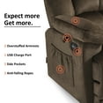thumbnail image 7 of MCombo 3 Seat Power Reclining Sofa with Drop Down Table for Living Room, Heat, Vibration, USB Ports, Dark Brown, 7 of 7