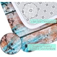 thumbnail image 3 of Bathroom Rug Mat, Rustic Bathroom Rug, Super Soft and Absorbent Shaggy Plush Flowers Bath Rugs, Carpet Mats for Shower, Rustic Wooden and White Floral Bathroom Mat, 24''''X16'''', 3 of 6
