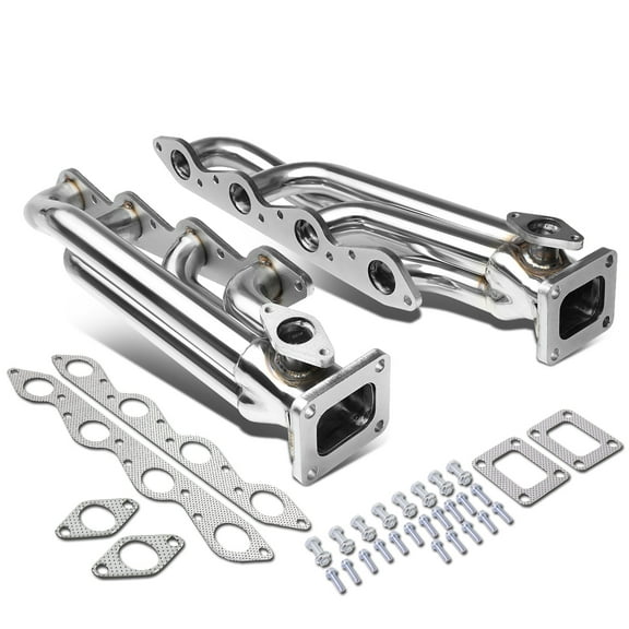 DNA Motoring TM-BBC-S-T4-38 For 1966 to 1995 Chevy / GMC Anodized Stainless Steel 38mm Wastegate Ports 1 -5 / 8" OD T4 Front Mount Exhaust Turbo Manifold