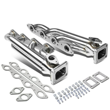 Chevy Truck Exhaust Manifold - For 66-95 Chevy / GMC Anodized Stainless Steel 38mm Wastegate Ports 1-5/8