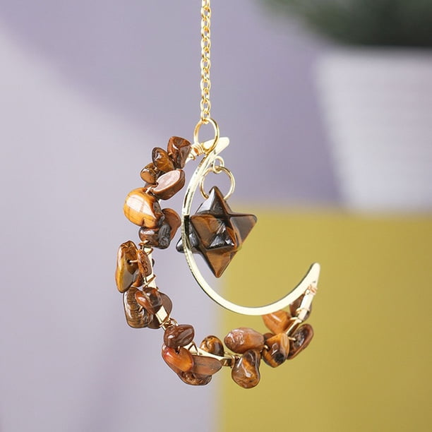 Natural Amethyst Crystal Stone Car Pendant Star Pendant Color Weave Energy