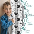 thumbnail image 3 of Blackout Kids Curtains,Black White Baseball Icons Pattern Childrens Insulated Curtains Set Of 2,Bedroom Essentials,Toddler Room Decor 42"x63", 3 of 5