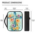 thumbnail image 4 of Renewold Covers for Bible Large Capacity Bible Bag Multi Functional Bible Protector Cover Cross Flowers Prayer Purse for Bible Study, Outdoor, Daily Commuter, 4 of 7