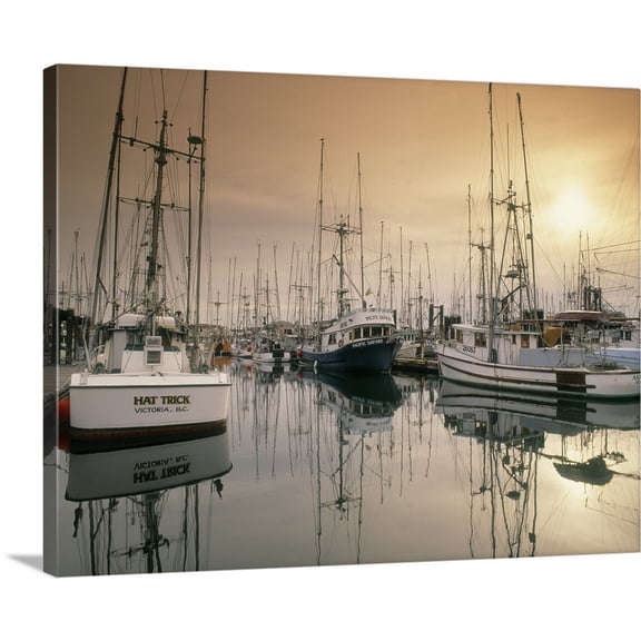 Great BIG Canvas | "Victoria Harbour, Victoria, Bc, Canada" Canvas Wall Art - 30x24