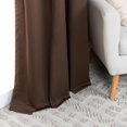 thumbnail image 5 of Aurora Home  Cotton Blend Rod Pocket and Backtab Curtains- Set of 2 Brown - 84"L, 5 of 5